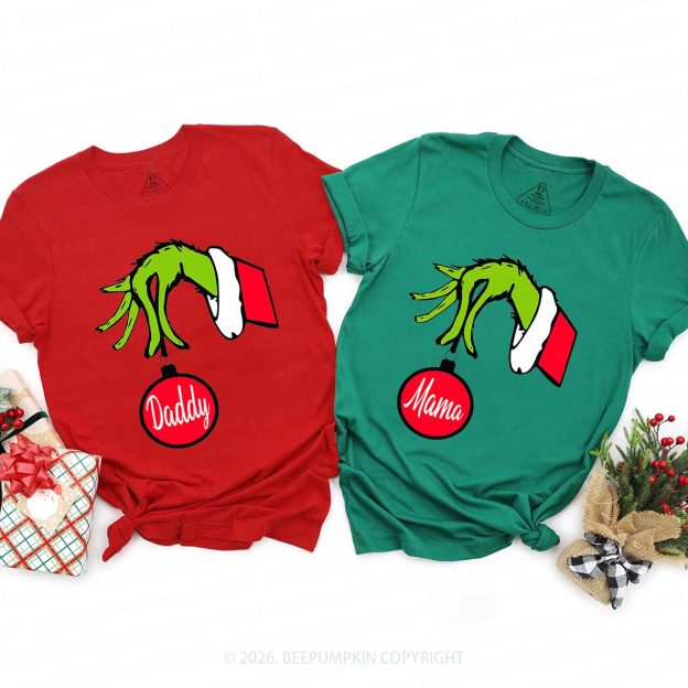 Red Bulb Christmas Family Matching Shirt