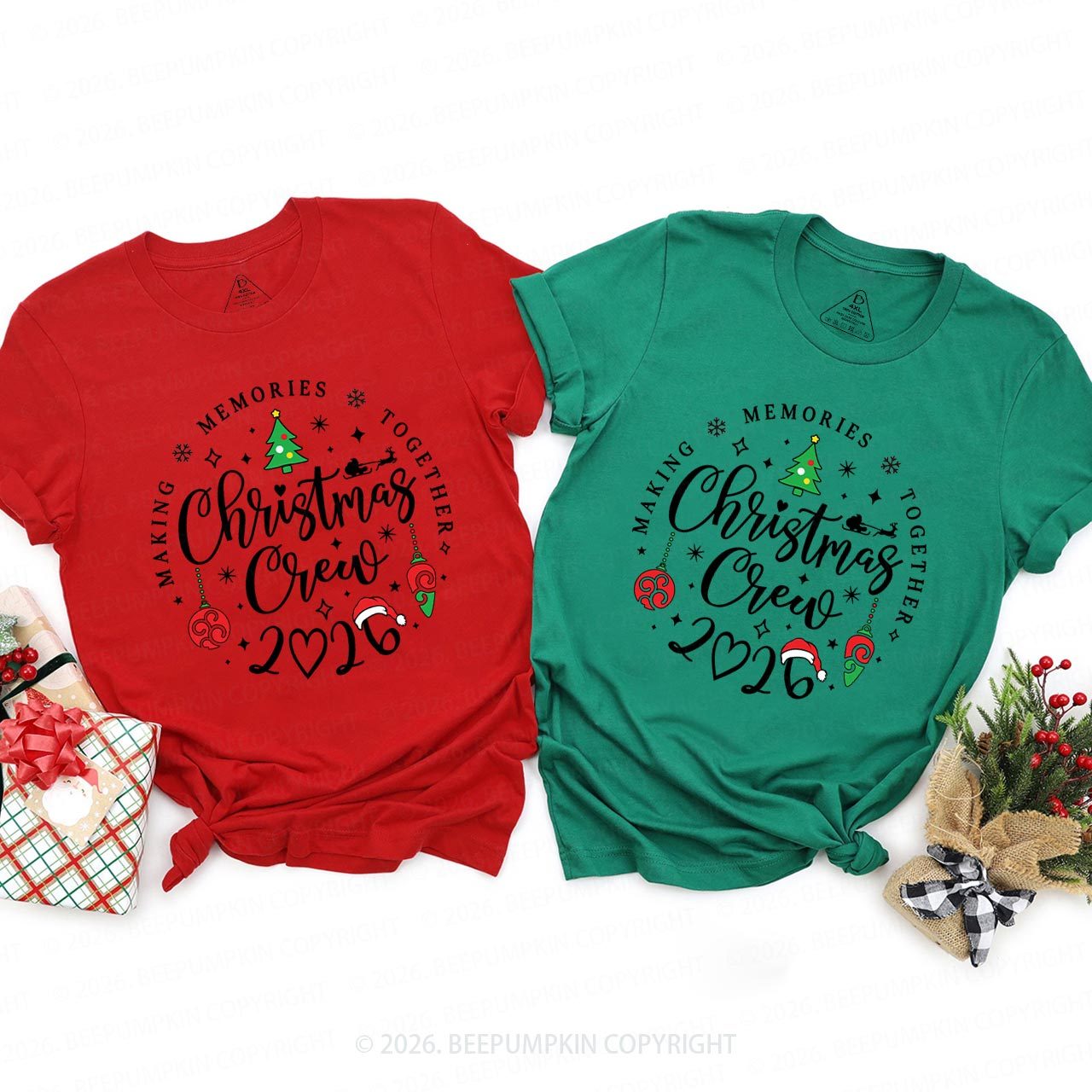 Making Memories Together 2026 Family Christmas Shirts Beepumpkin