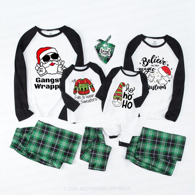 Personalized Joyful Holiday Christmas Family Matching Pajamas