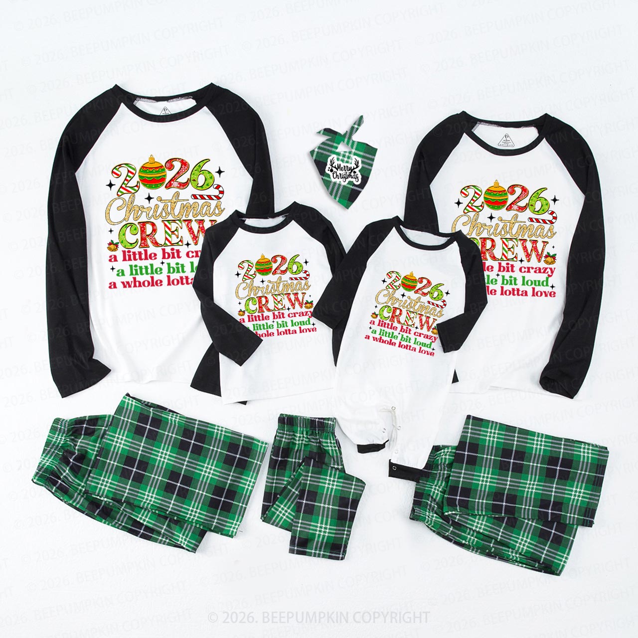 Christmas Crew 2026 Family Matching Pajamas