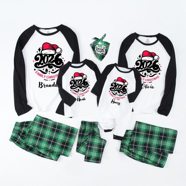 Personalized 2026 Name Christmas Family Matching Pajama Set Beepumpkin