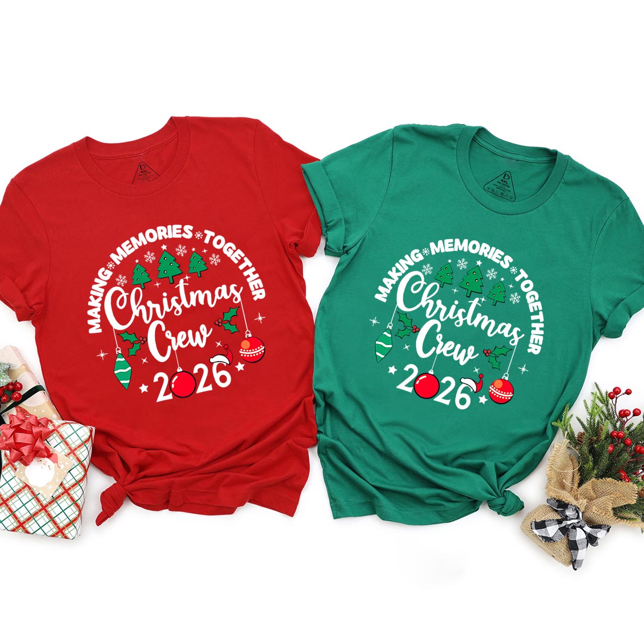 Christmas Crew 2026 Family Matching T-Shirts Beepumpkin