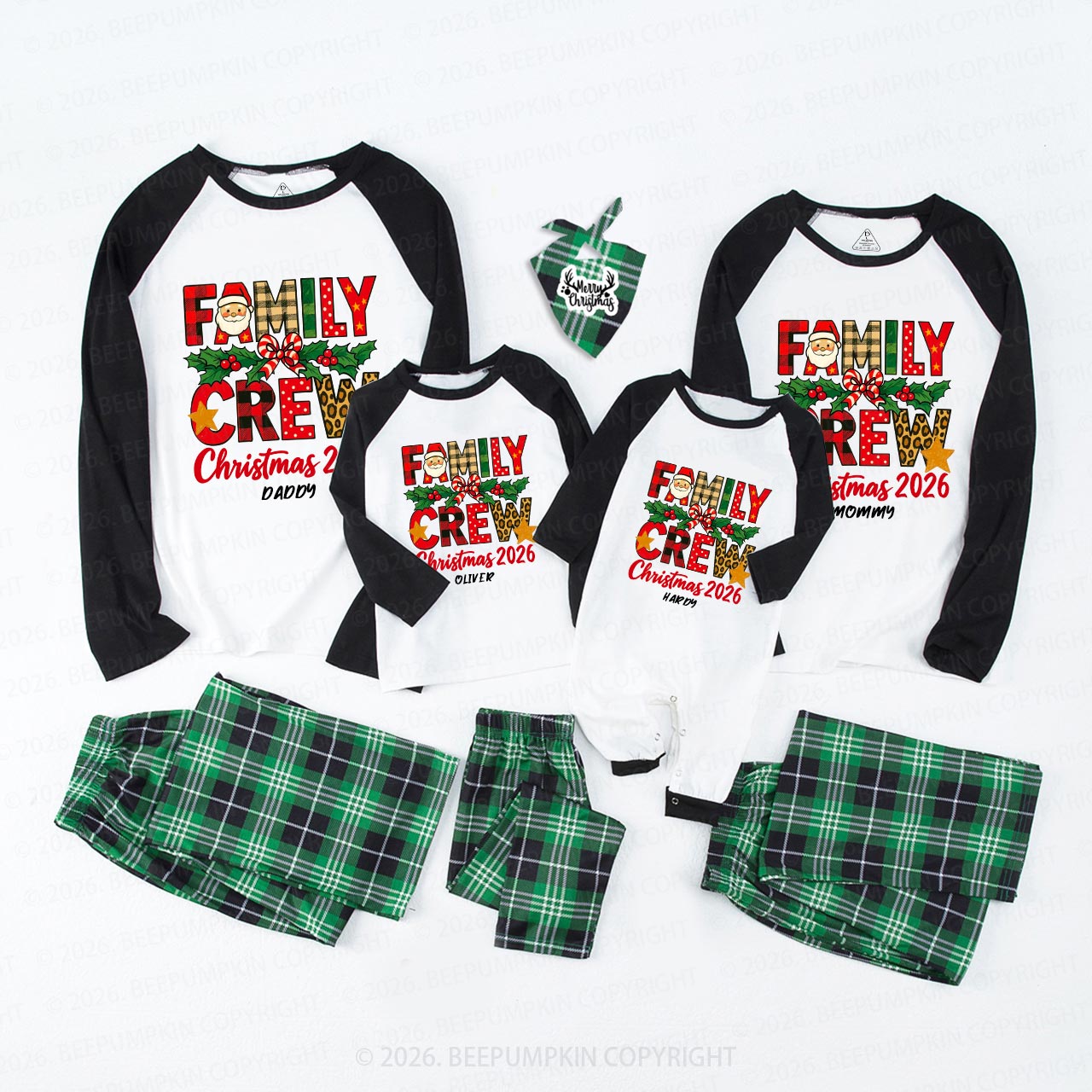 Personalized Christmas 2026 Crew Family Matching Pajamas