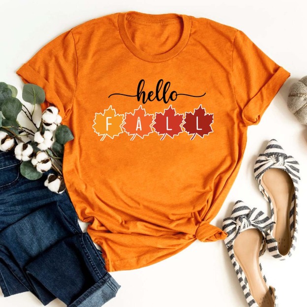 Hello Fall Autumn T-shirt