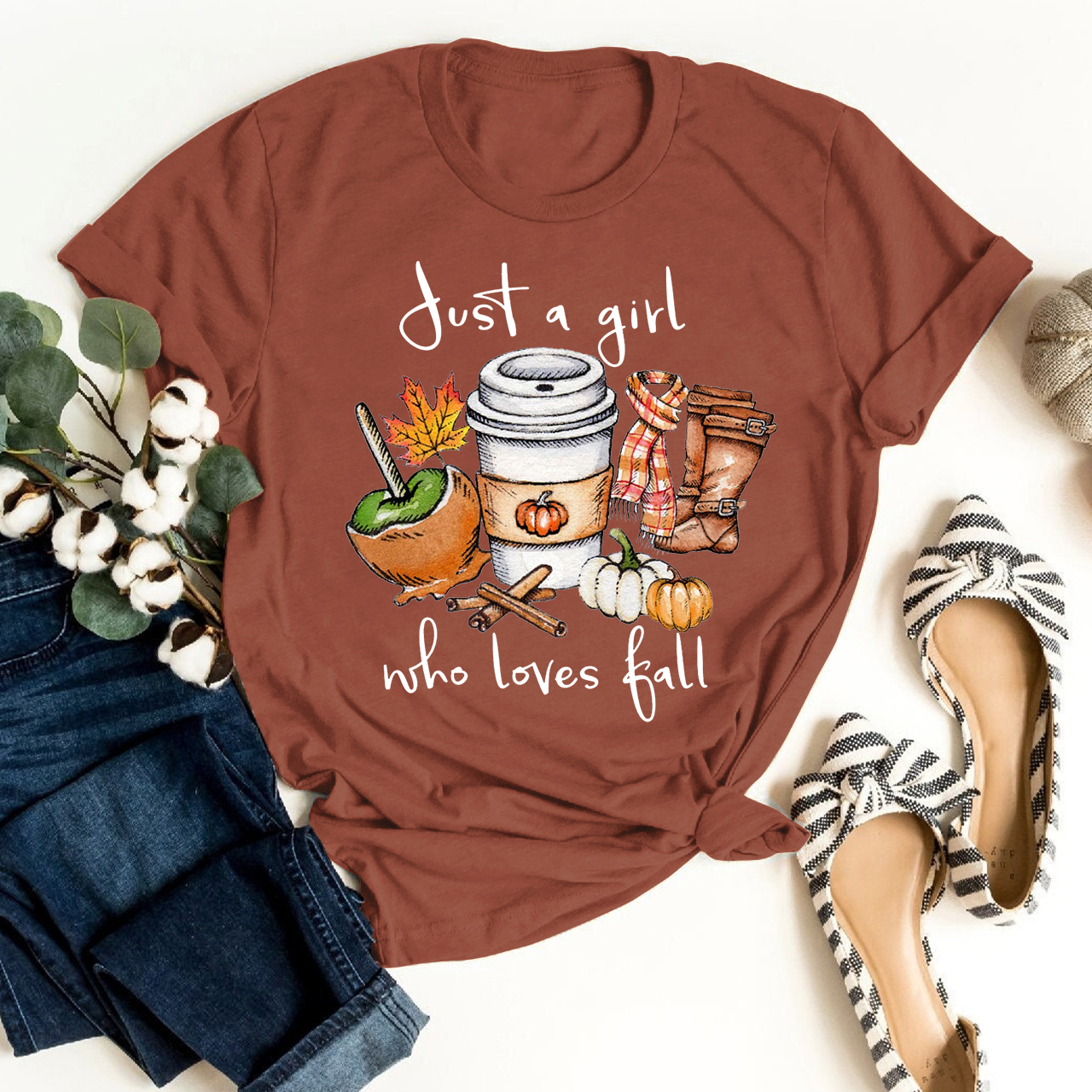 Just A Girl Who Loves Fall Shirt For Her