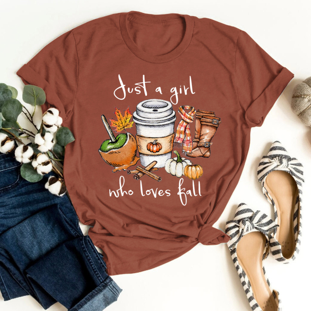 Just A Girl Who Loves Fall Shirt For Her