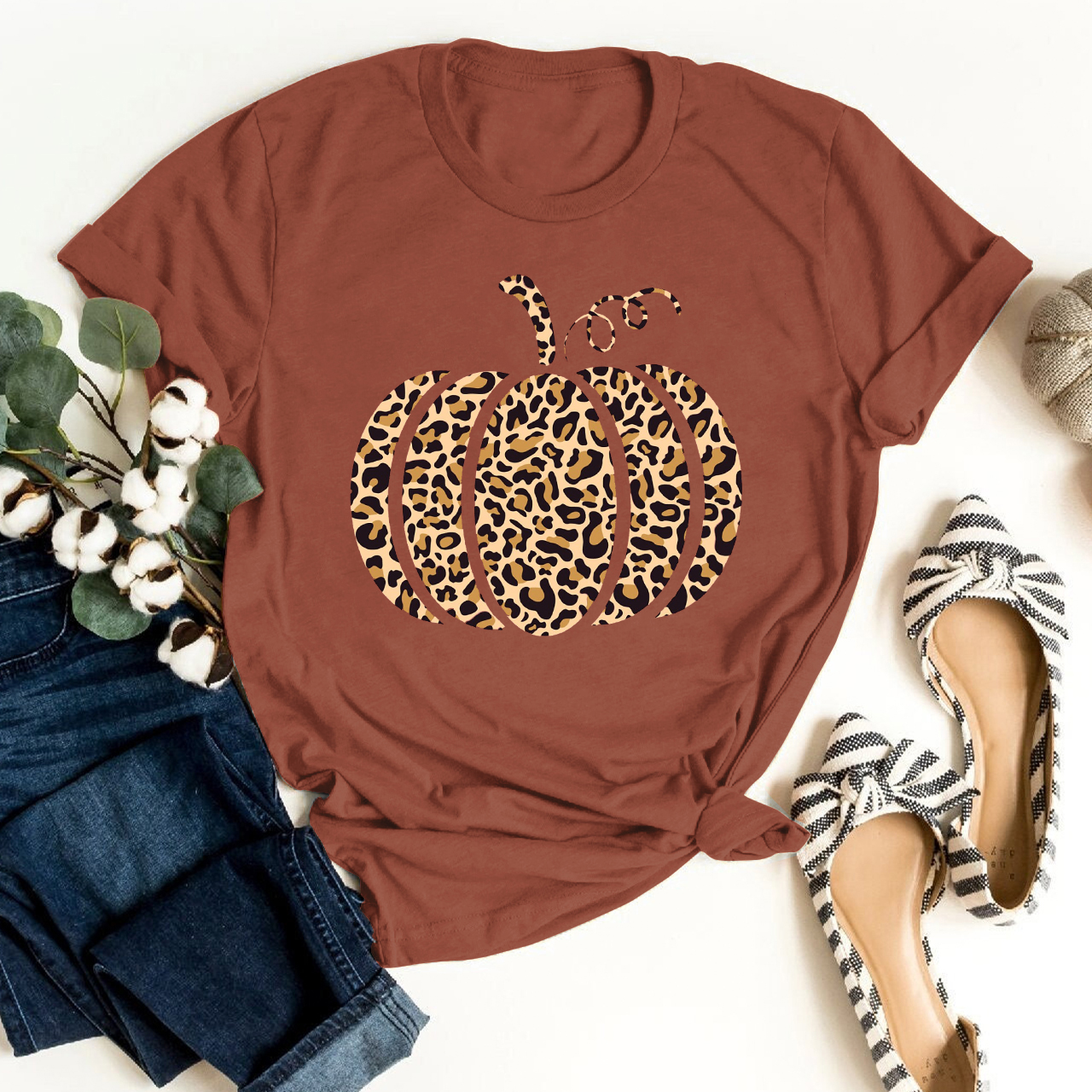 Cheetah Pumpkin Shirt For Her