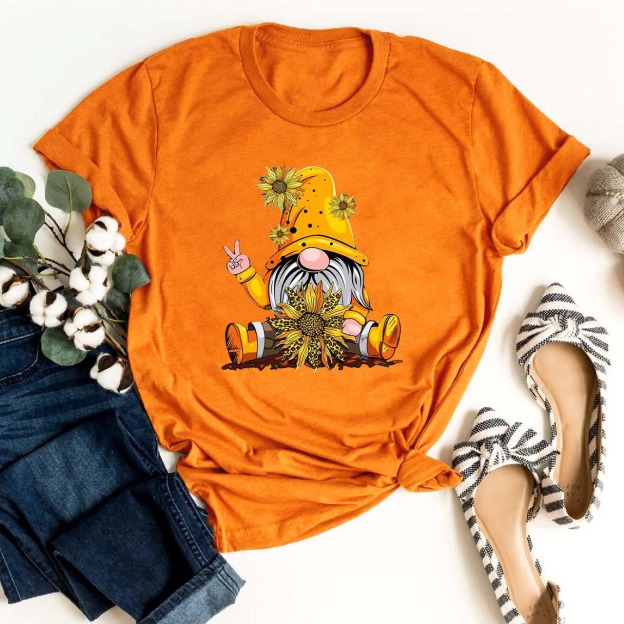 Super Cute Sunflower Gnome Shirts