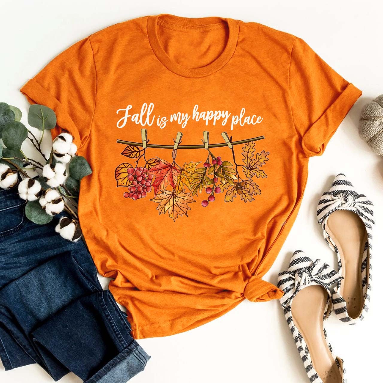 Fall Is My Happy Place Shirt For Her