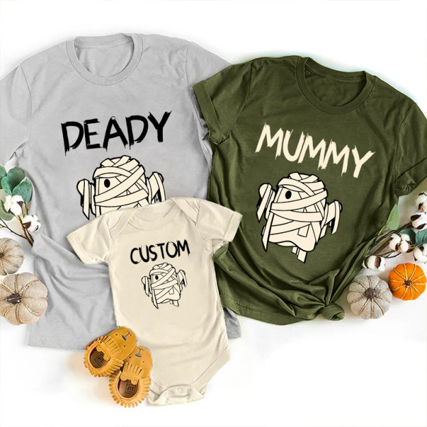 Personalized Cute Ghost Halloween Family Matching Shirts