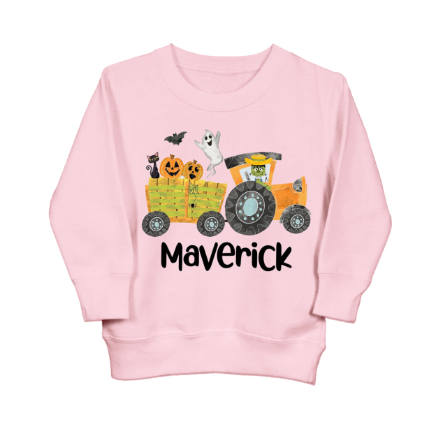 Personalized Cute Hayride Kids Sweatshirt