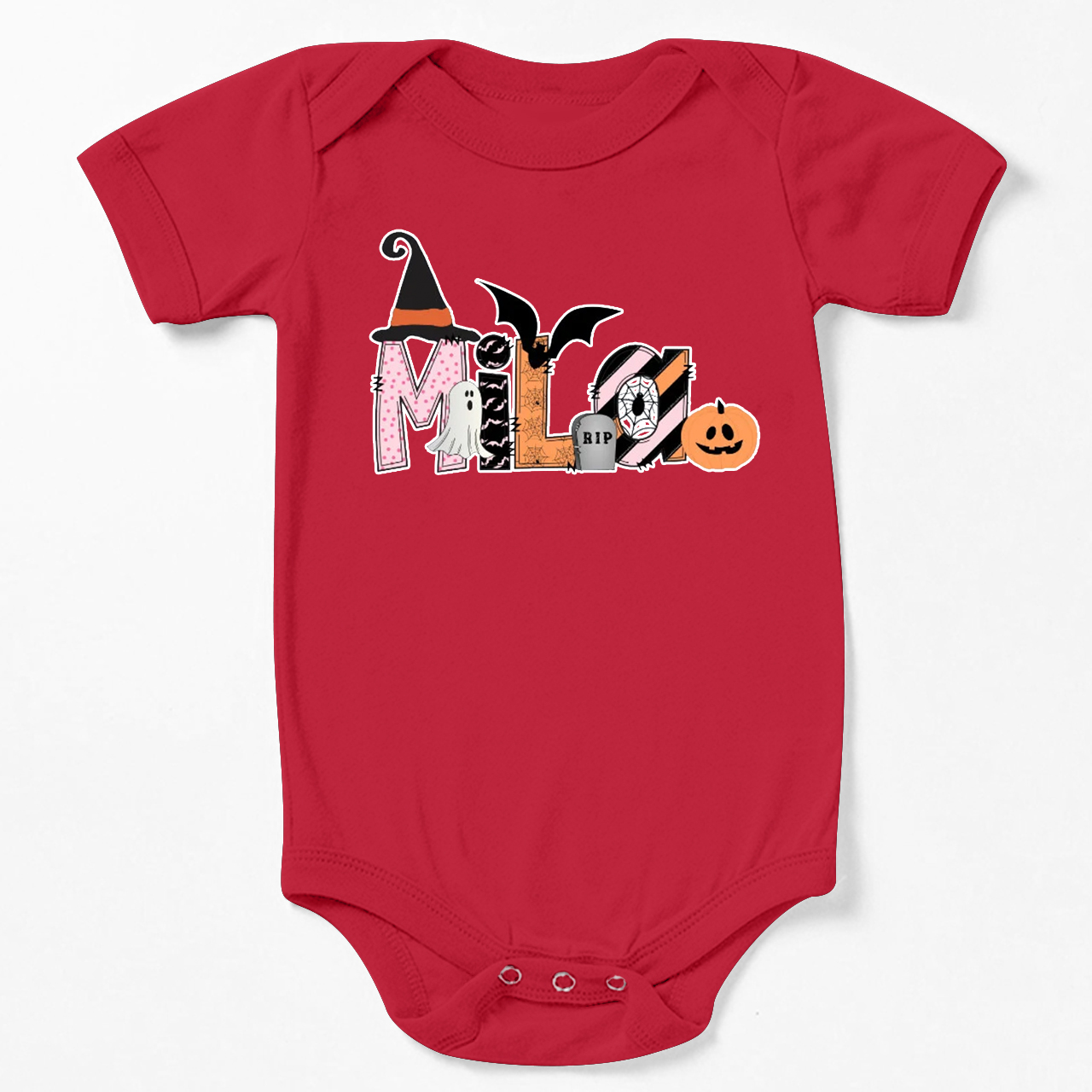 Personalized Name Halloween Bodysuit For Baby