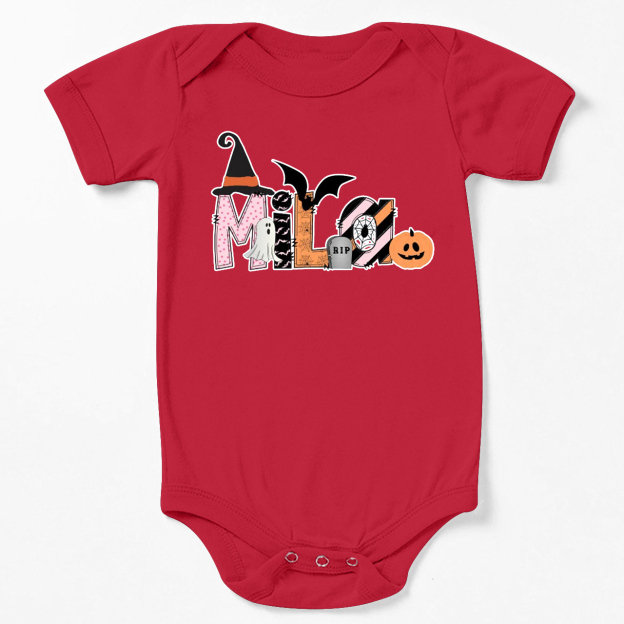 Personalized Name Halloween Bodysuit For Baby
