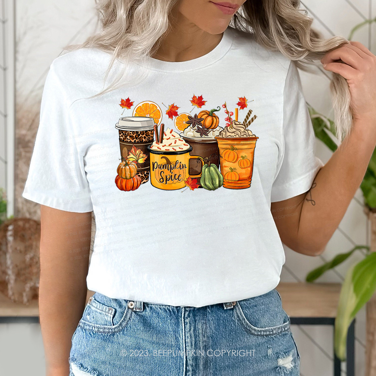 Retro Coffee And Maple Leaf Fall Shirts