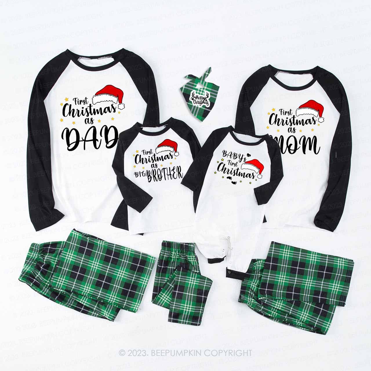 Custom First Christmas As Family Matching Pajamas Beepumpkin