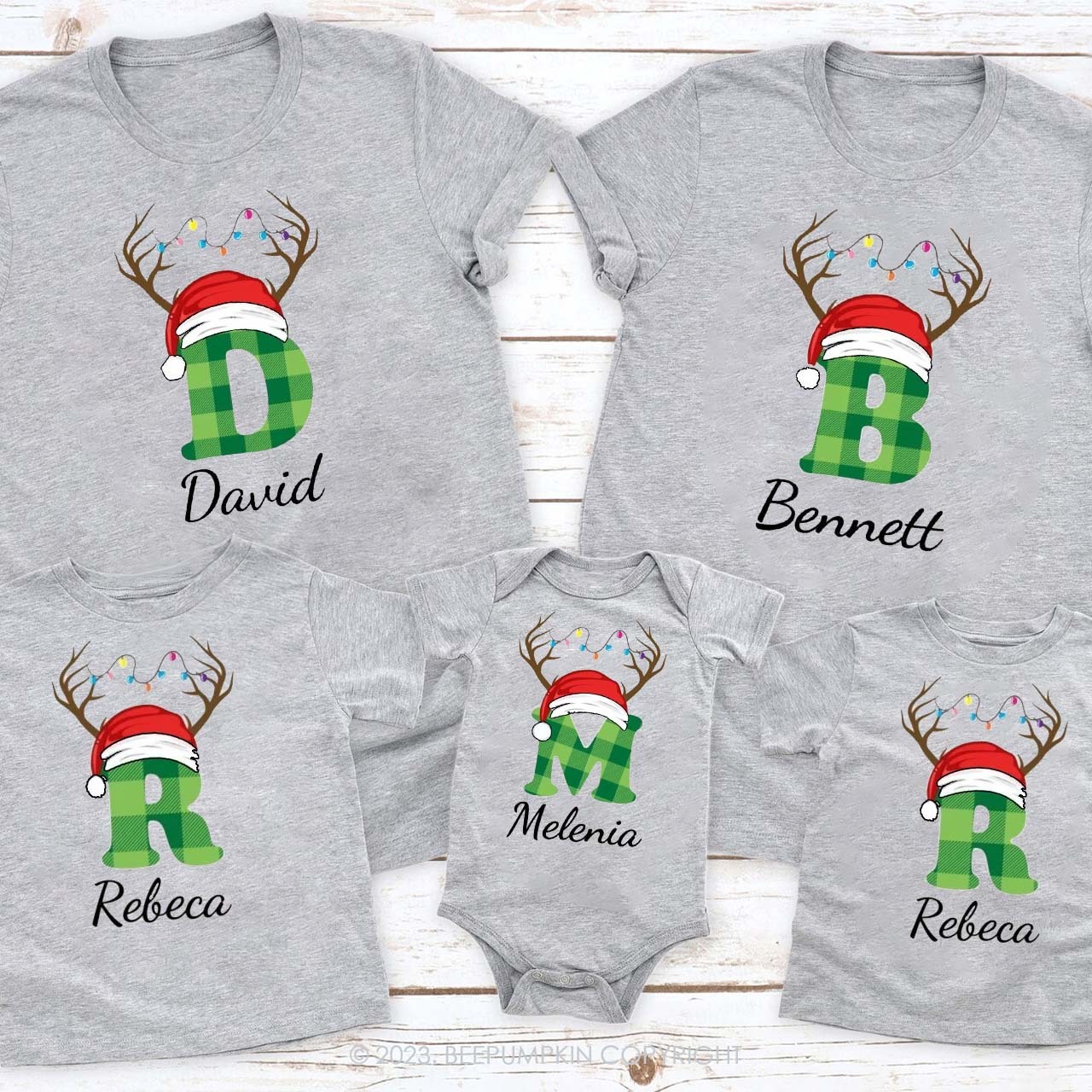 Personalized Monogrammed Family Matching Shirts Beepumpkin