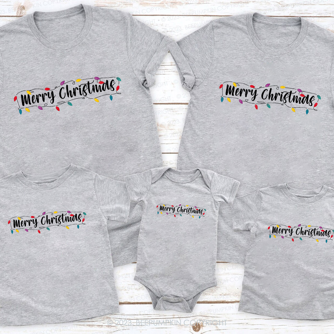 Merry Christmas Family Matching Shirts Beepumpkin