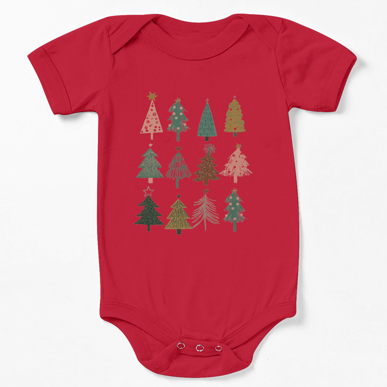Holiday Natural Christmas Trees Bodysuit For Baby Beepumpkin