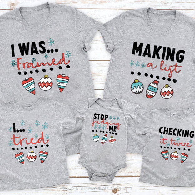 Christmas Snow Family Group Shirts Beepumpkin