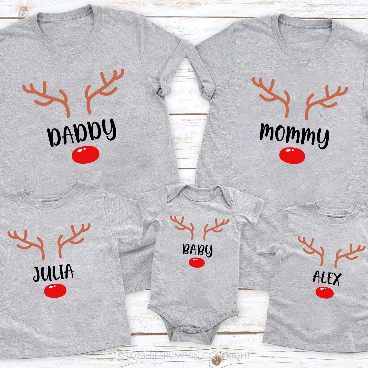 Personalized Christmas Group Family Matching Shirts Beepumpkin