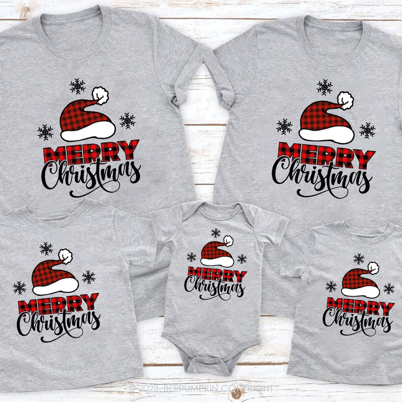 Merry Christmas Family Matching Shirts Beepumpkin