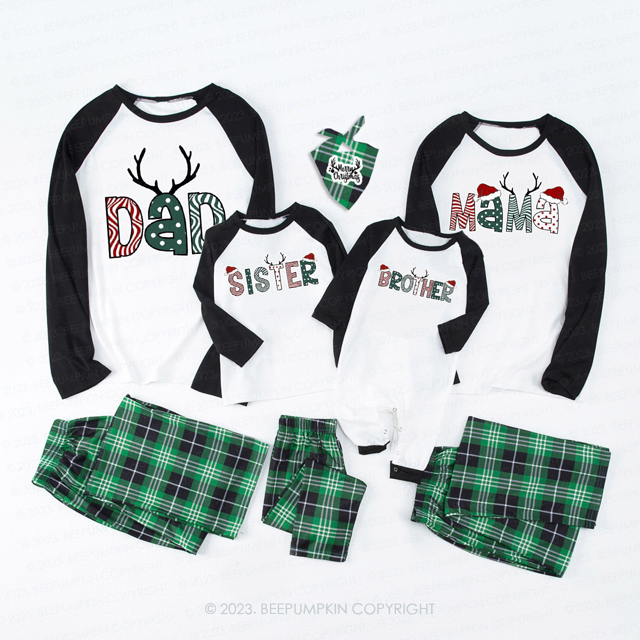 Personalized Custom Christmas Family Matching Pajamas Beepumpkin