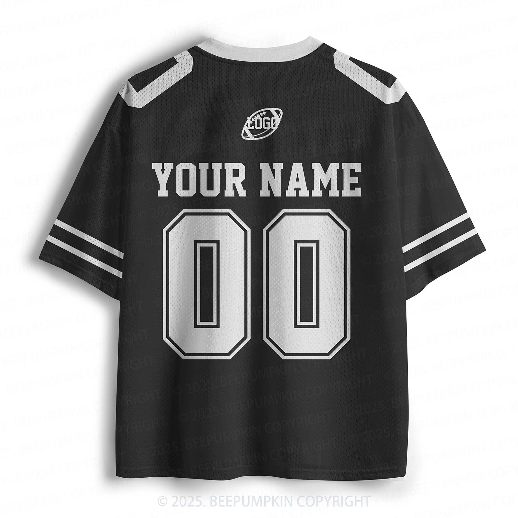 Personalized Team Name & Number Black Adult Sport Jersey Beepumpkin