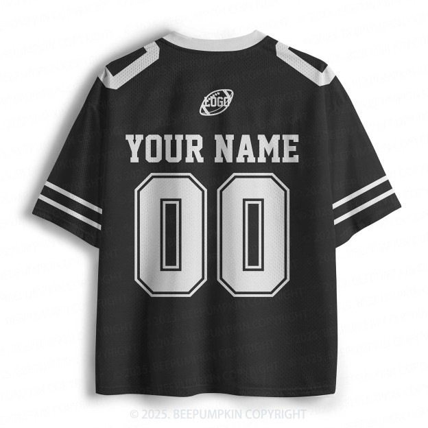 Personalized Team Name & Number Black Adult Sport Jersey Beepumpkin