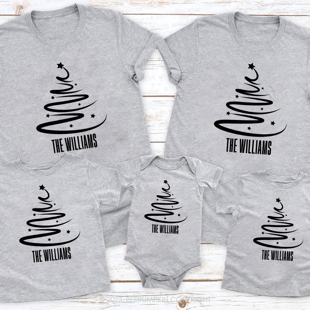 Star Trails Christmas Family Matching Shirts Beepumpkin