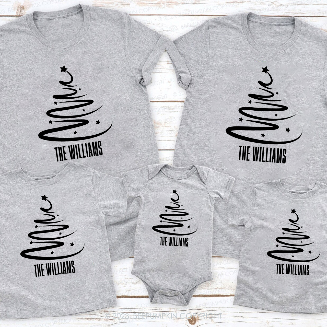 Star Trails Christmas Family Matching Shirts Beepumpkin