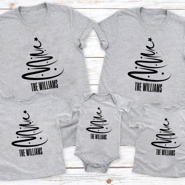 Star Trails Christmas Family Matching Shirts Beepumpkin