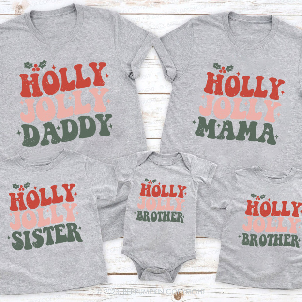 Christmas Hello Jolly Family Matching Shirts Beepumpkin