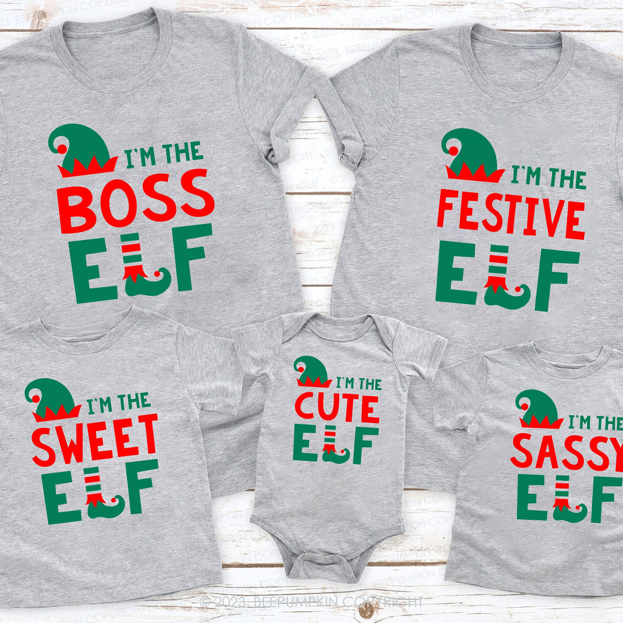 Personalized Elf Squad Matching Family Christmas Shirts Beepumpkin