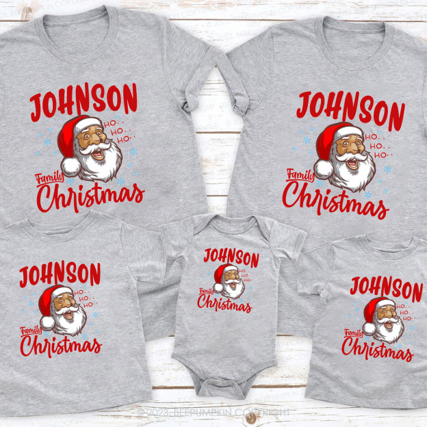 Santa Claus Jonhson Family Christmas Shirts Beepumpkin