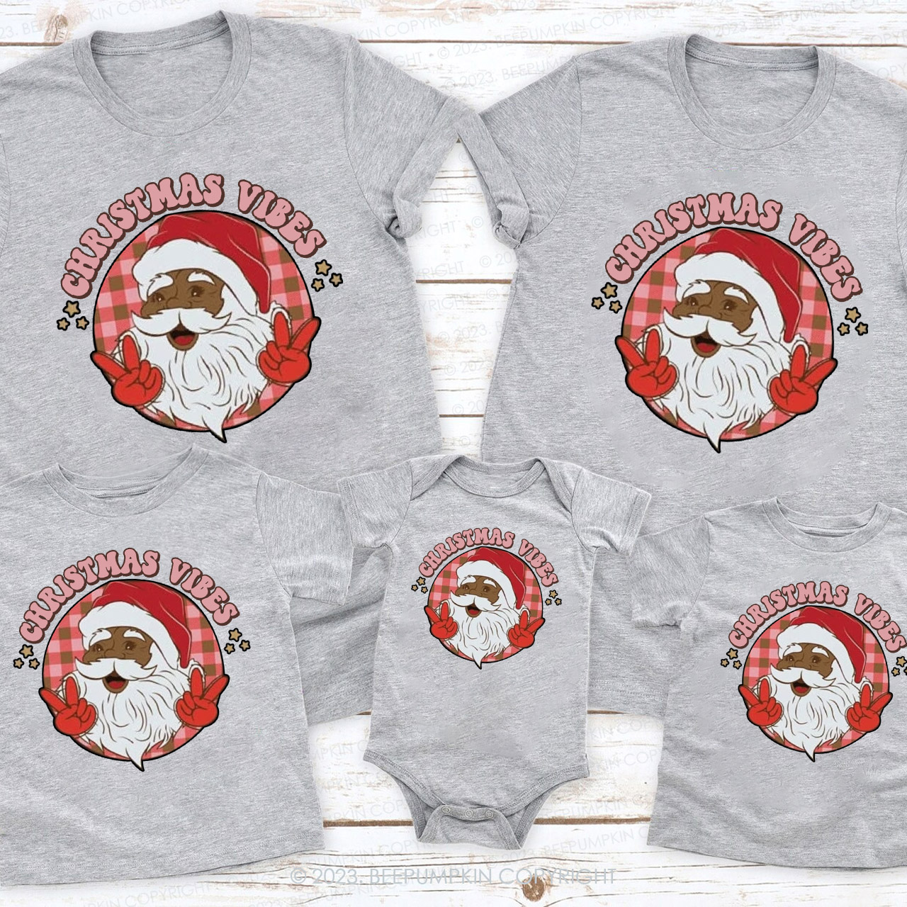 Santa Socratic Style Family Christmas Shirts Beepumpkin