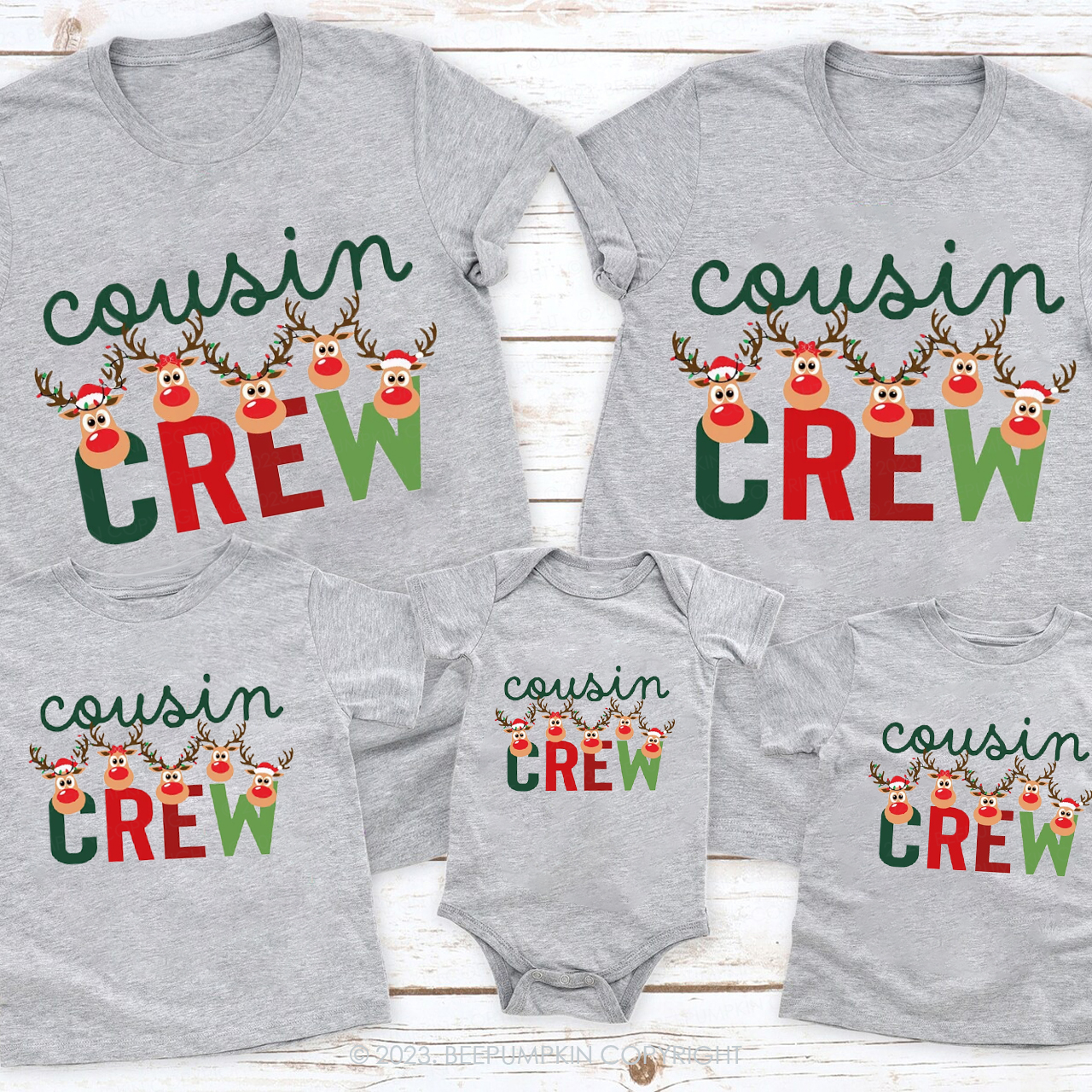 2023 Chirstmas Cousin Deer Crew Family Shirts Beepumpkin