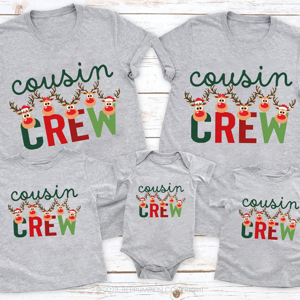 2023 Chirstmas Cousin Deer Crew Family Shirts Beepumpkin