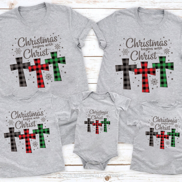 Buffalo Plaid Christian Jesus Family Shirts Beepumpkin