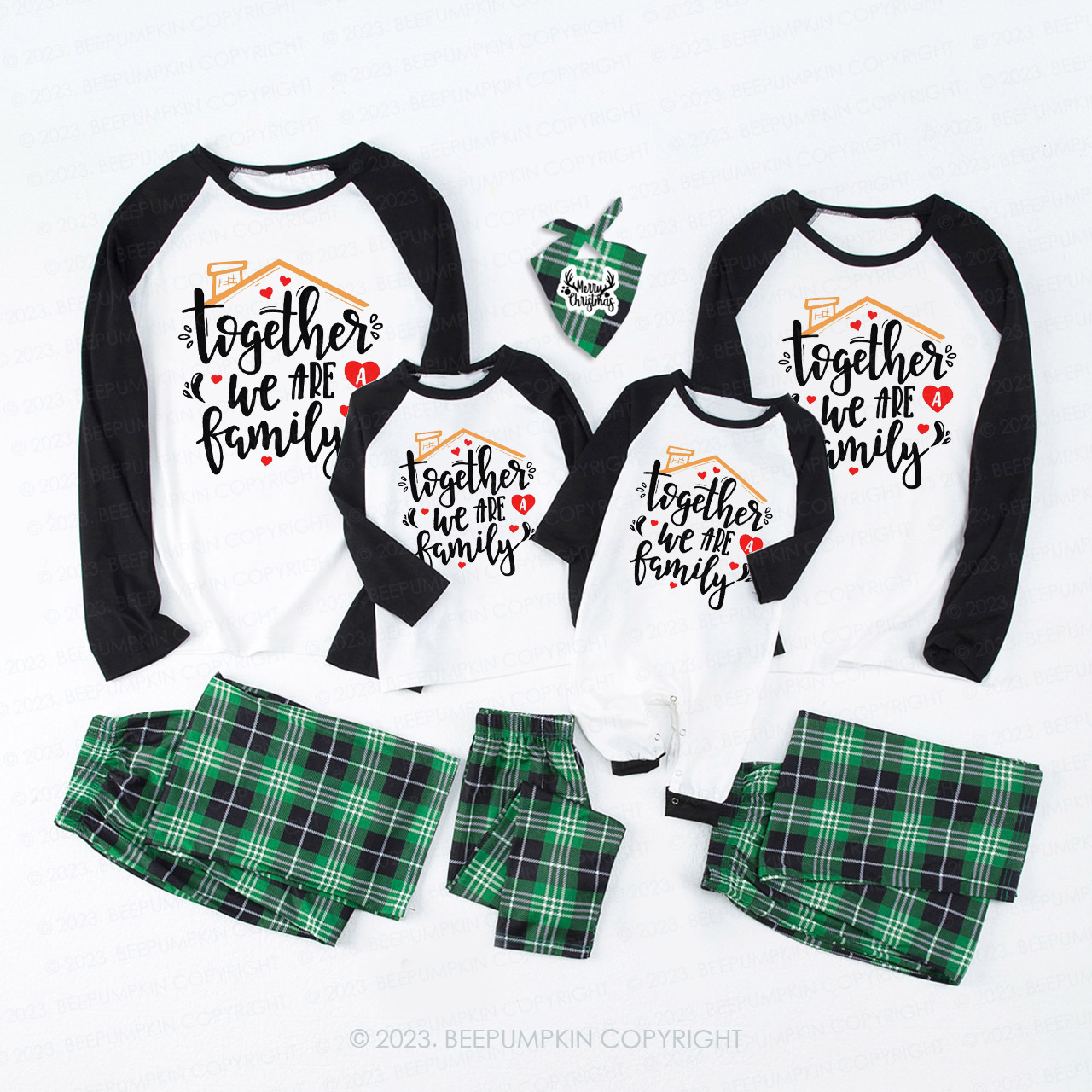 Together We Are A Family Christmas Pajamas Beepumpkin