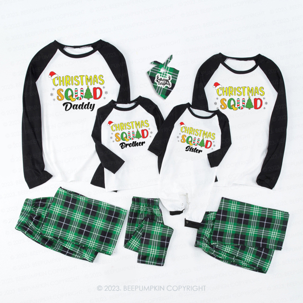 Personalized Cute Christmas Squad Holiday Matching Pajamas Beepumpkin