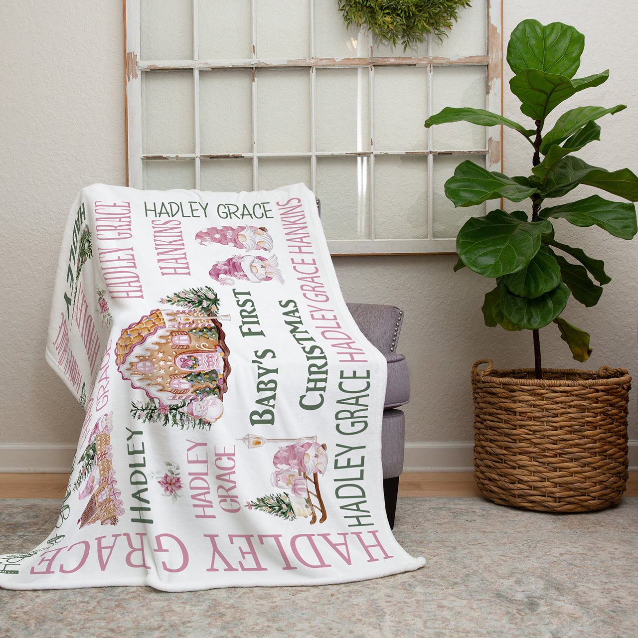 Personalized Santa Claus Blanket Beepumpkin