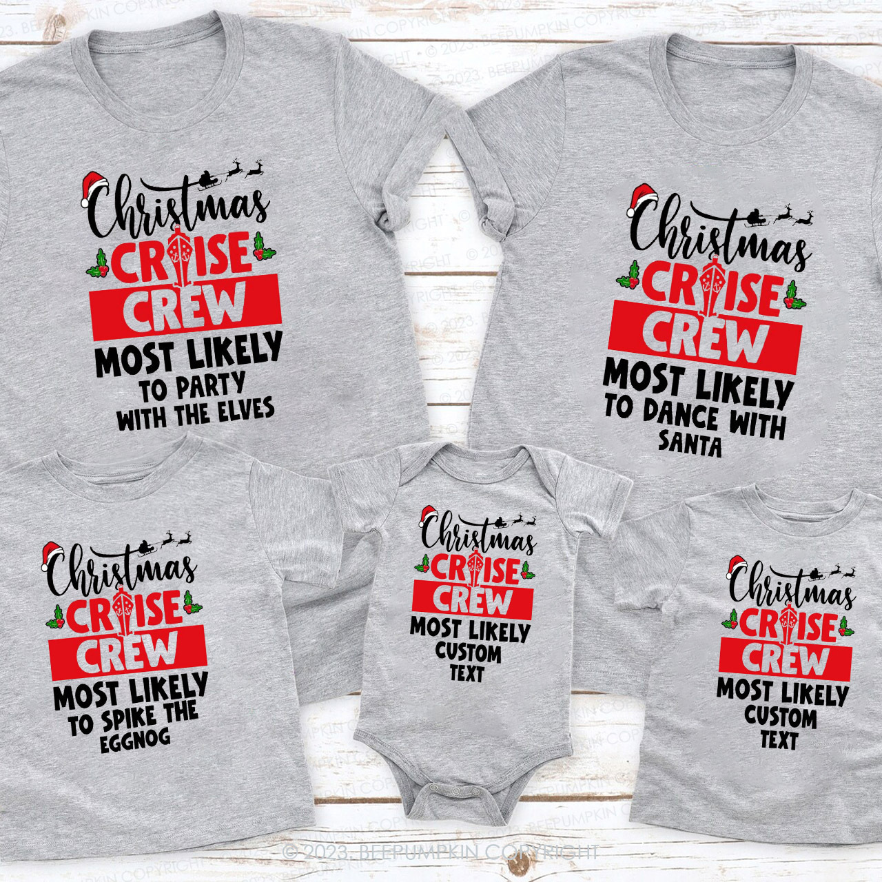 Christmas Cruise Crew Family Shirts Beepumpkin
