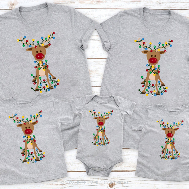 Chrismas Adorable Reindeer Classic Family Shirts Beepumpkin