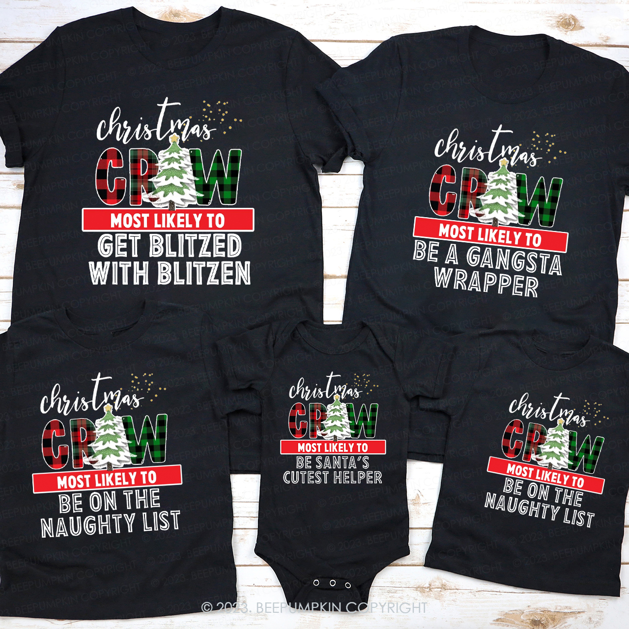 Personalized Funny Most Likely To Christmas T-Shirt For Family Beepumpkin