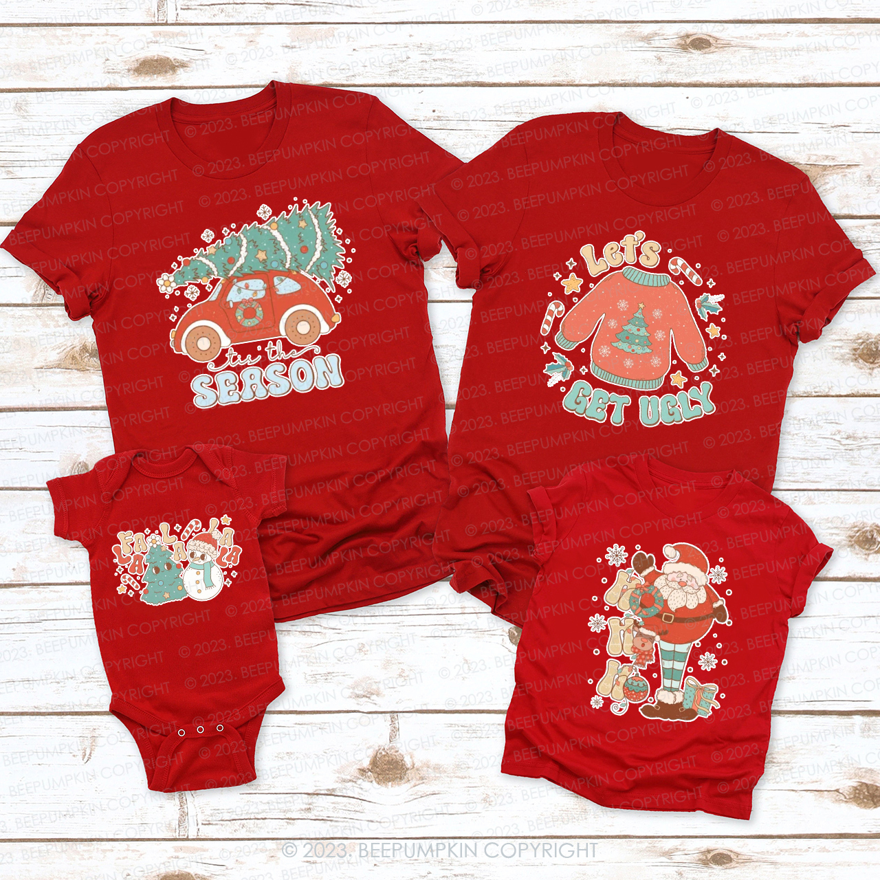 Custom Christmas Vintage Matching Shirt For Family Beepumpkin