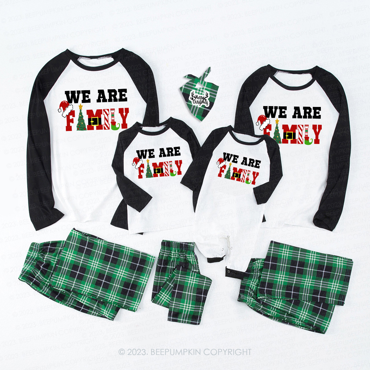We Are Family Christmas Pajamas For Family Beepumpkin