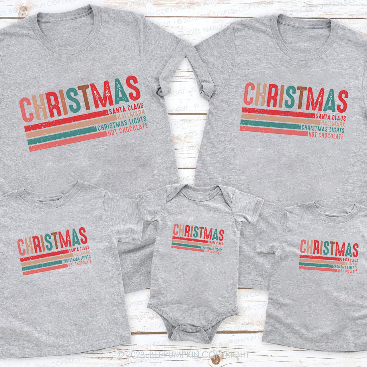 Rainbow Christmas Progress Bar Shirt For Family Beepumpkin