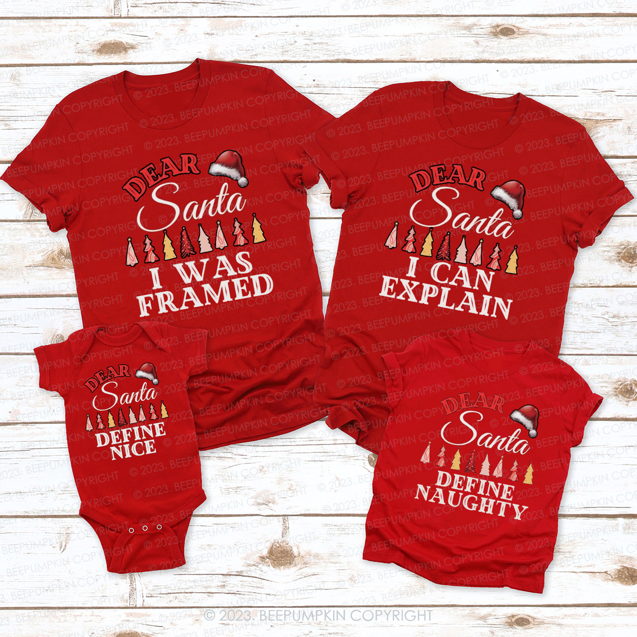 Dear Santa Christmas Tree Matching Shirt For Family Beepumpkin