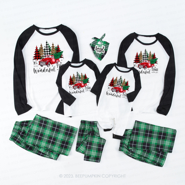 Christmas Vintage Red Truck Matching Pajamas For Family Beepumpkin