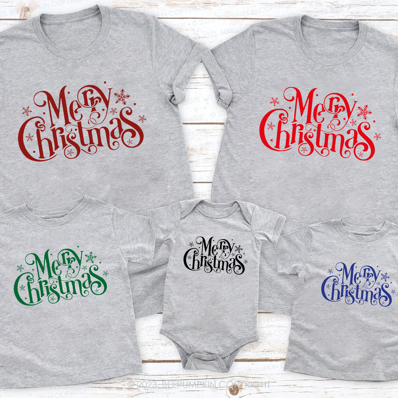 Vintage Merry Christmas Shirts For Family Beepumpkin